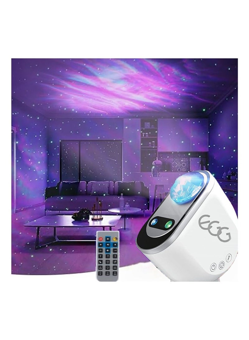 إج جالاكسي أورورا بروجيكتور 3 في 1 لعرض الشفق القطبي والنجوم بإضاءة LED مع سماعة بلوتوث وضوضاء بيضاء - Image 1